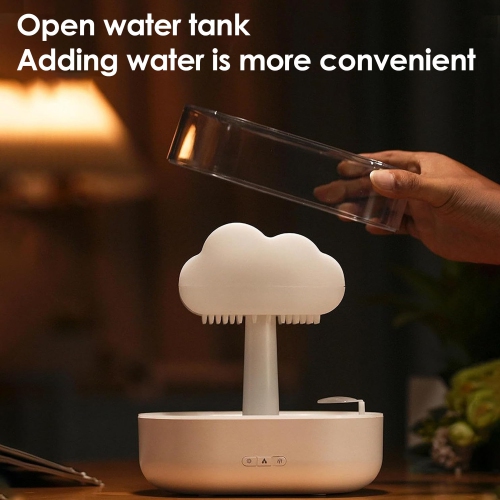 7 Colors Mushroom Rain Cloud Humidifier Water Drip,2 In 1 Rain Cloud Diffuser Rain Drop Humidifier Aromatherapy