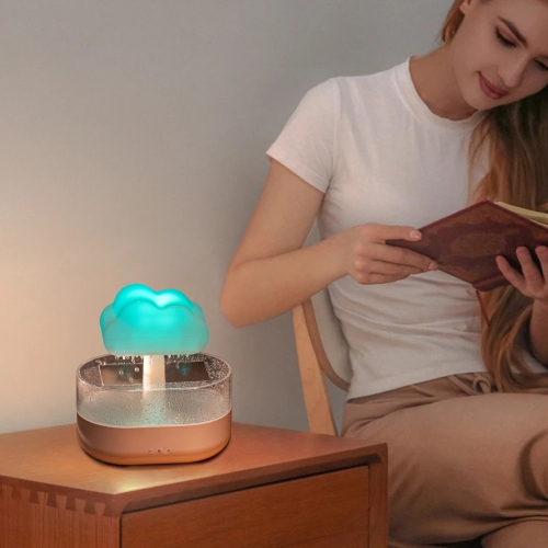 7 Colors Mushroom Rain Cloud Humidifier Water Drip,2 In 1 Rain Cloud Diffuser Rain Drop Humidifier Aromatherapy