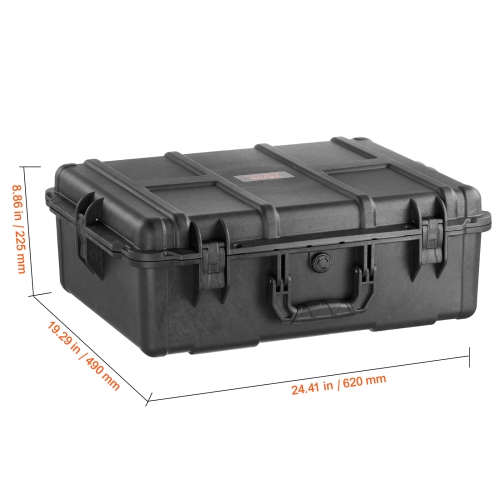 VEVOR 56.1x37x26 Weatherproof Hard Case, Protective Dry Box Case with Pre-cut Foam, and Pull Handles for Travel, Hunting, Military, Tactical, IP67