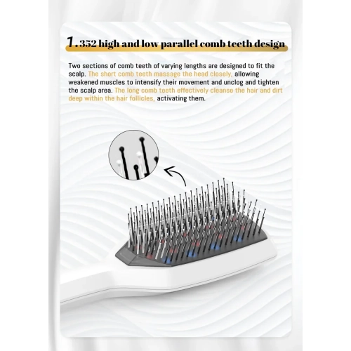 Led Red and Blue Light Massage Therapy Devices Hair Growth Comb Led Infrared lamp Electric Massage Comb Relax Head Massager