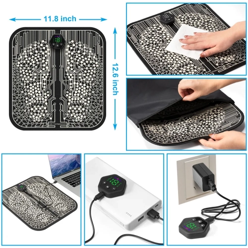 Foot Massager Electric Intelligent Pulse USB Charging Relieve Health Care Foot Massager Pad