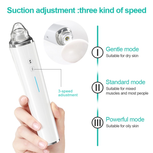 Blackhead Remover Pore Vacuum, Visible Facial Pore Cleanser with HD Camera Pimple Acne Comedone Extractor Kit with 6 Suction Heads