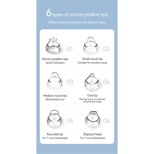 Blackhead Remover Pore Vacuum, Visible Facial Pore Cleanser with HD Camera Pimple Acne Comedone Extractor Kit with 6 Suction Heads