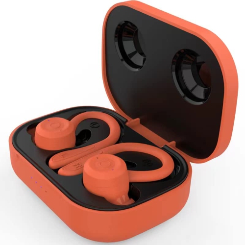 Wireless Bluetooth Earphone Sports Waterproof Headphones HiFi Stereo Noise Headset with Mic-orange