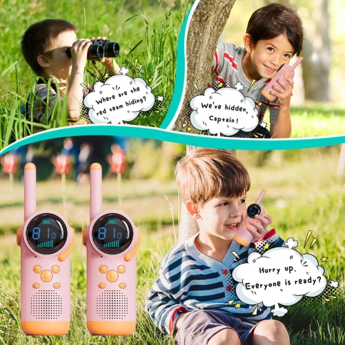 Walkie-talkie téléphone parent-enfant sans fil enfants jouet extérieur interactif/cadeau d'anniversaire bleu