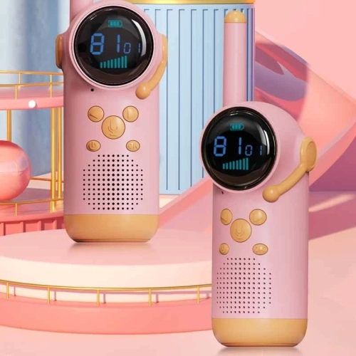 Walkie-talkie téléphone parent-enfant sans fil enfants jouet extérieur interactif/cadeau d'anniversaire rose