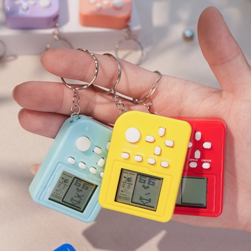 Casual Handheld Game Console Keychain, Compact Fidget Toy Keychain, Retro Style Mini Game Console Accessory, Good for Gift Giving and Casual Use -