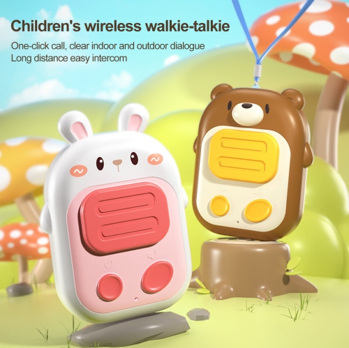 Parent-child interactive pager children's pager intercom toy indoor and outdoor wireless silent remote intercom - rabbit + bear
