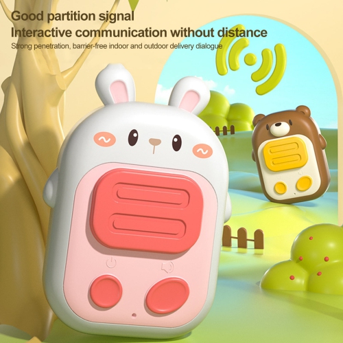 Parent-child interactive pager children's pager intercom toy indoor and outdoor wireless silent remote intercom - rabbit + bear