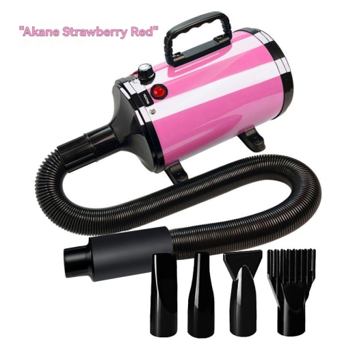 Professional pet hair dryer/pet dryer - stepless speed regulation, 4 nozzles, super quiet, safe for pet grooming/car wash