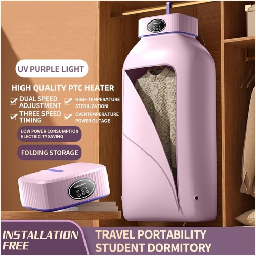 Mini sécheuse UV portative – Séchage rapide en 20 minutes, économie d'énergie et économie d'espace, convient aux appartements, aux dortoirs et aux