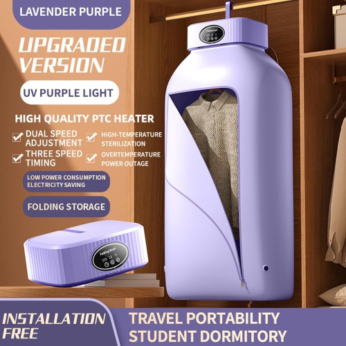 Portable Mini UV Dryer – 20 minutes fast drying, energy saving and space saving, suitable for apartments, dormitories and travel