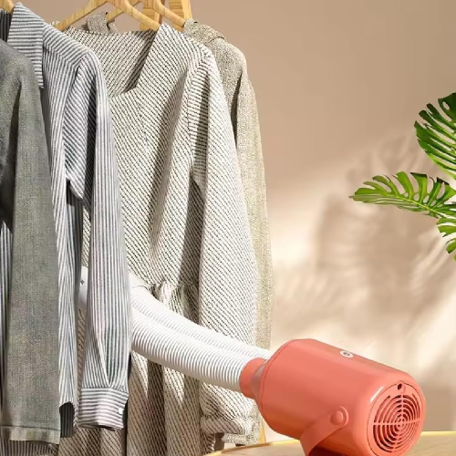 Sécheuse et chauffe-plats portatifs – Sécheuse compacte de voyage/maison avec tuyau télescopique pour les chaussures, la literie et les petits