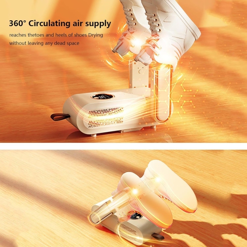 Foldable shoe dryer - 360° warm air, 3 timer modes, portable, fast and energy-saving, suitable for sports shoes/boots/ski equipment
