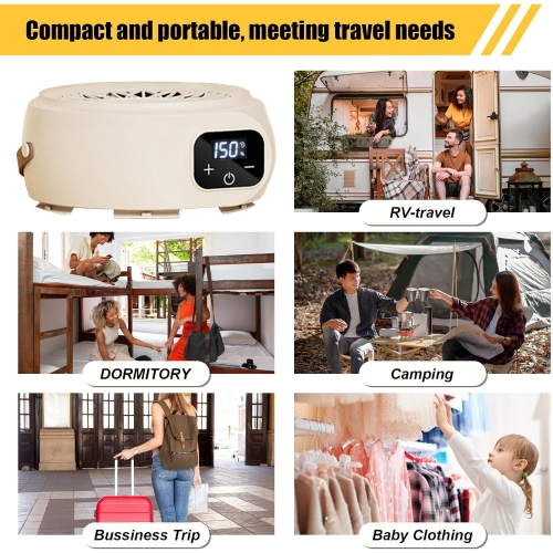 Sécheuse portative avec puce intelligente et chauffage au graphène – 6 minuterie, grande capacité, pliable pour le voyage, séchage rapide