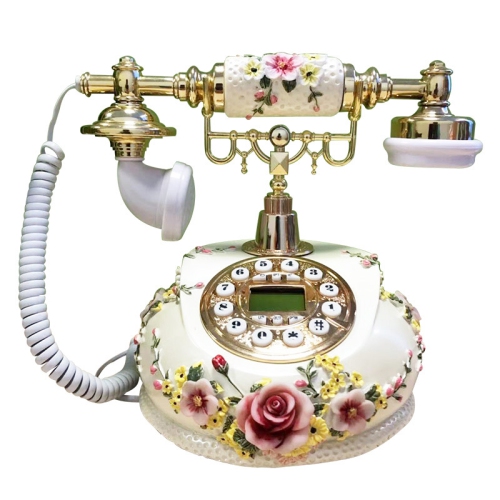 Office and home telephone fixed landline, European classical rural antique retro telephone