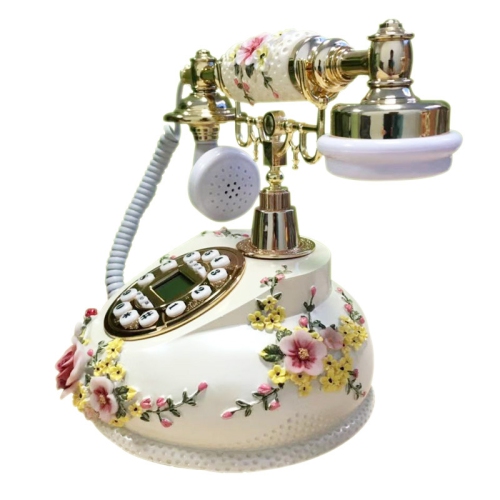 Office and home telephone fixed landline, European classical rural antique retro telephone