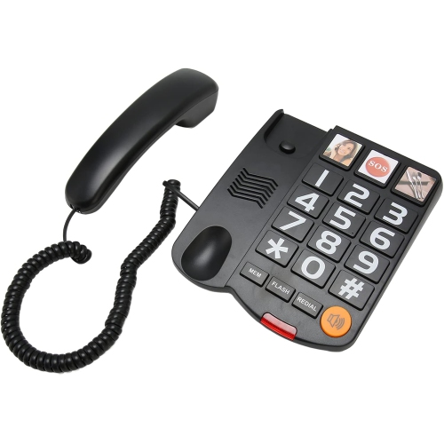 GREEN SCENIC  Large Landline Telephone for Seniors, Corded Landline Telephone, One-Touch Dialing, Hands-Free Phone for The Visually And Hearing