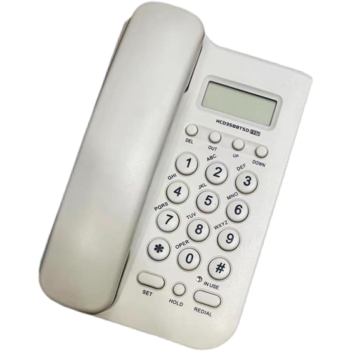 GREEN SCENIC  Corded Telephone Desk Phone Landline Telephone Caller Id Home Office Phone Call Screen - In White