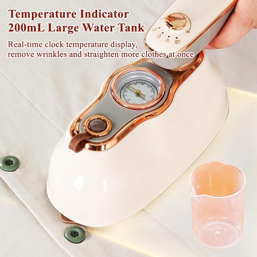 1200W Portable Steam Iron – 20s Heat-Up, 200mL Tank & Ceramic Panel for All Fabrics, Foldable Travel/Dorm Essential