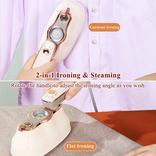 1200W Portable Steam Iron – 20s Heat-Up, 200mL Tank & Ceramic Panel for All Fabrics, Foldable Travel/Dorm Essential