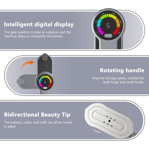 Smart Portable Iron - 6 Modes, LED Display, 120ml Water Tank, Compact and Portable, Suitable for Cotton/Silk/Wool Clothes, Suitable for Home/Travel