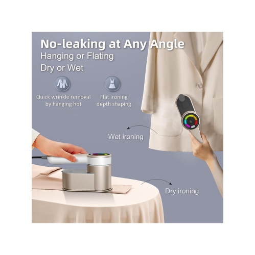 Smart Portable Iron - 6 Modes, LED Display, 120ml Water Tank, Compact and Portable, Suitable for Cotton/Silk/Wool Clothes, Suitable for Home/Travel