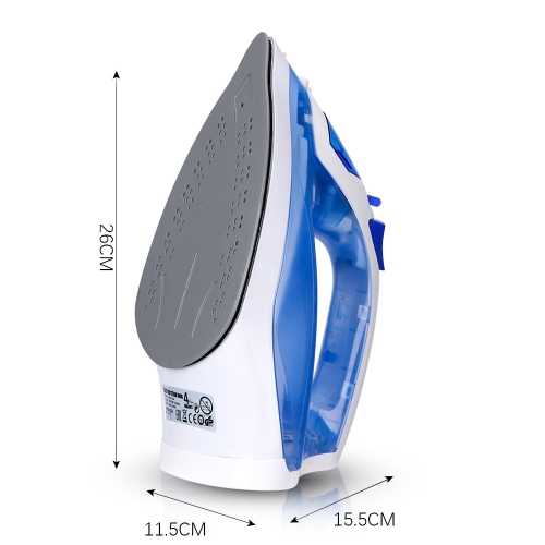 Fer à repasser à vapeur professionnel de 2200&nbsp;W – Résistant aux rayures, prise confortable, chauffage rapide, anti-gouttes, fer à main pour