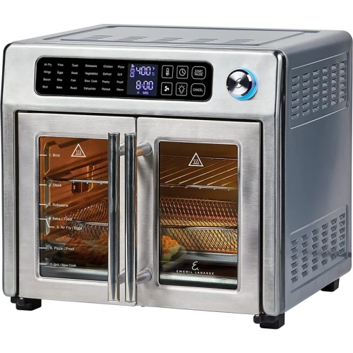 "Emeril Lagasse 26QT French Door Air Fryer Toaster Oven Combo – 25-in-1 Digital Stainless Steel Countertop Oven"