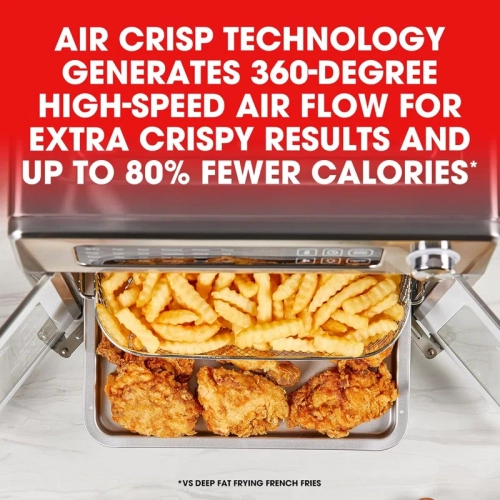 "Emeril Lagasse 26QT French Door Air Fryer Toaster Oven Combo – 25-in-1 Digital Stainless Steel Countertop Oven"