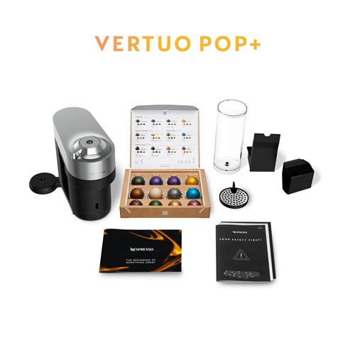 Nespresso Vertuo Pop+ Deluxe Coffee & Espresso Machine by De'Longhi - Titan