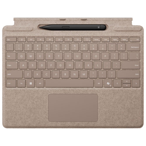 Refurbished Microsoft Surface Pro Keyboard with Slim Pen for Surface Pro (11th Edition) / Pro 8 / Pro 9 - Dune - En