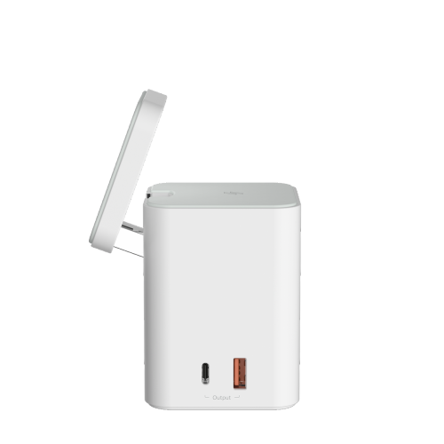 ADAM Elements Magnetic Wireless Mag 4 GaN 30W 4-in-1 Power Charging Station Foldable Stand for iPhone 12/13/14/15/16 series, White