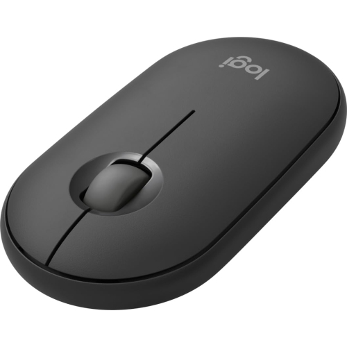 Remis à neuf Souris sans fil Bluetooth mince Pebble Mouse 2 M350s de Logitech, portative, bouton personnalisable, clics silencieux, Easy-Switch pour