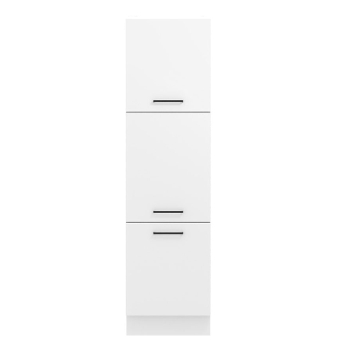 Madesa Hazel 3 Door Pantry Kitchen Storage Cabinet with 5 Compartments 89 Inch Tall Wooden Organization Unit - White