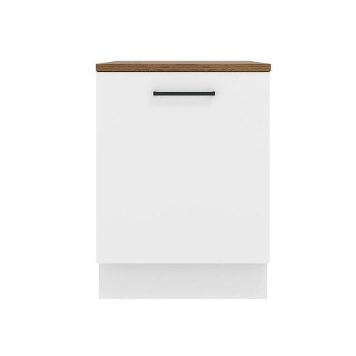 Madesa Hazel Kitchen Storage Base Cabinet with Adjustable Feet and an Internal Shelf 23 Inch Wide Engineered Wood Slab Doors Painted Finish Floor