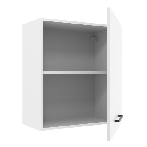 Madesa Hazel Wall Kitchen Storage Cupboard Cabinet with 1 Door and an Internal Shelf 23 Inch Wide Wooden Organization Unit for Pantry - White