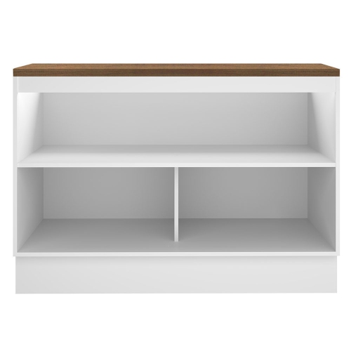 Madesa Hazel Kitchen Storage Base Cabinet with Adjustable Feet and Internal Compartments 47 Inch Wide Engineered Wood Slab Doors Painted Finish Floor