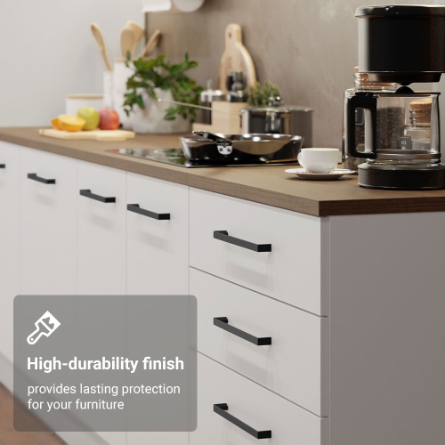 Madesa Hazel Kitchen Set 126"L Pantry Storage 3 Drawers 3 Wall Cupboards 3 Base Cabinets Engineered Wood Multiple Compartments Organization Unit -