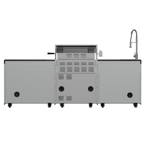 FORNO Bulnes 30-Inch BBQ, 60,000 BTU, 3 Burners with Sear & Rotisserie Infrared Burners, Stainless Steel Outdoor Kitchen with 1.8 cu.ft. Beverage