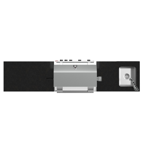 FORNO Bulnes 30-Inch BBQ, 60,000 BTU, 3 Burners with Sear & Rotisserie Infrared Burners, Stainless Steel Outdoor Kitchen with 1.8 cu.ft. Beverage