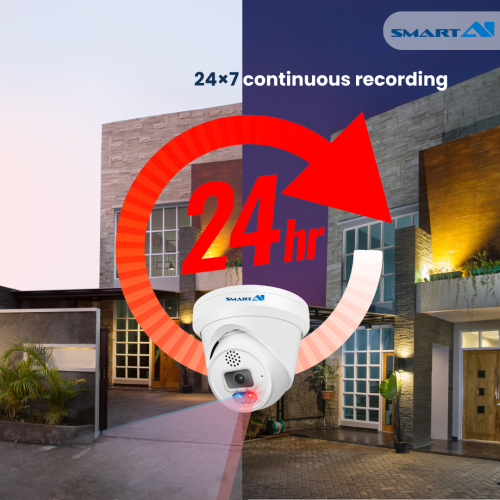 SMART AI 6MP CCTV 8 Security Cameras, 4K NVR 16 CH KIT, 4 TB HD Built in, Two Way Talk, Weather Proof Housing, Smart Detection, Human, Vehicle,