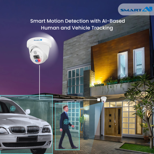 SMART AI 6&nbsp;Mpx CCTV 4 caméras 4K NVR 8 canaux, communication bidirectionnelle HD 1&nbsp;To intégrée, boîtier résistant aux intempéries,