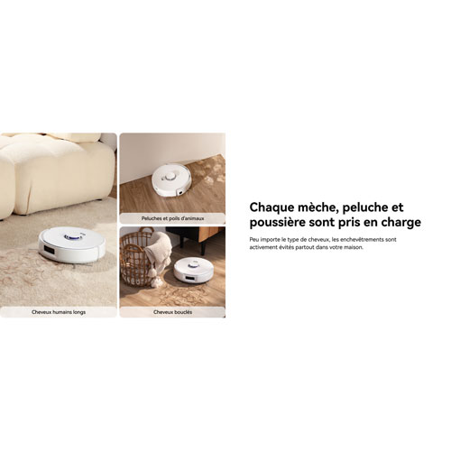 Narwal Freo Z10 Wi-Fi Connected Robot Vacuum & Mop Bundle with Mop Bonus Pack - White