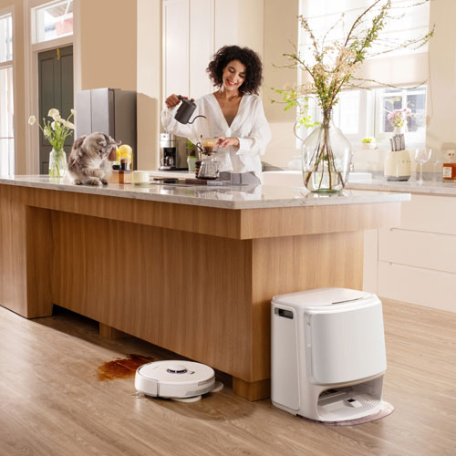 Aspirateur robot à vadrouille avec connectivité Wi-Fi Freo Z10 de Narwal avec ensemble de vadrouille en prime - Blanc