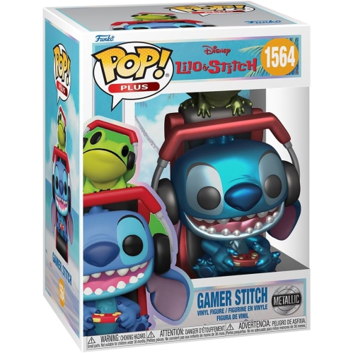 POP  Disney Lilo And Stitch 3.75 Inch Action Figure Plus - Gamer Stitch Metallic #1564