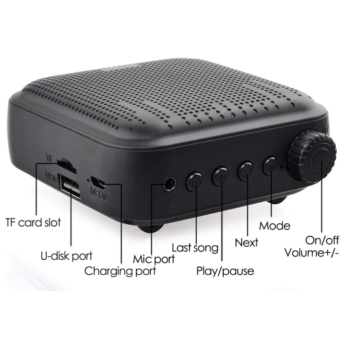 Amplificateur vocal, système de sonorisation rechargeable avec microphone filaire pour enseignants, guide touristique et plus encore