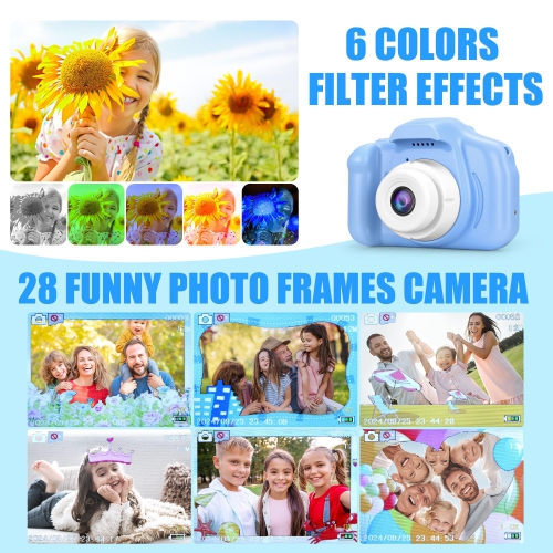 Kids Camera 1080P HD Kids Digital Camera for Gifts Toys Toddlers Camera for Kid Age 3-12 Years Old Dual Lens Selfie/Video Camera for Kids Birthday