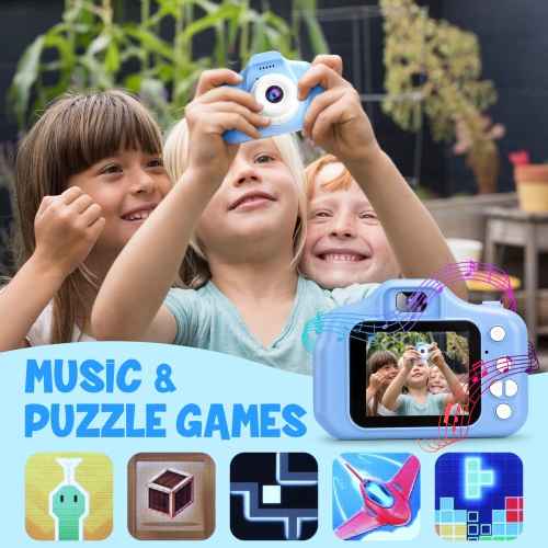 Kids Camera 1080P HD Kids Digital Camera for Gifts Toys Toddlers Camera for Kid Age 3-12 Years Old Dual Lens Selfie/Video Camera for Kids Birthday