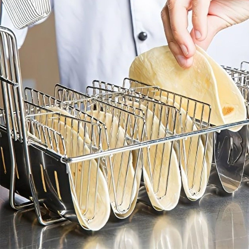 Fryer Basket, Shell Fryer, Holds 6 Shells Deep Fryer Taco Holders Basket With Grip Handle